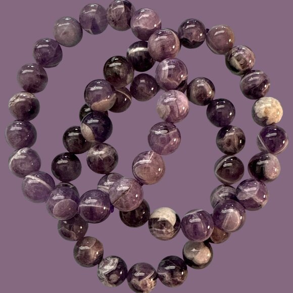 Purple Amethyst banded Bracelet Bangle Jewelry Fashion Accessories gemstone new - Picture 10 of 12